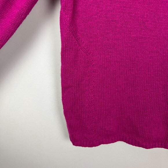 Chicos 2 Sweater Womens Large Pink Chunky Knit Cowl Neck Long Sleeve Wool Blend - Picture 5 of 8